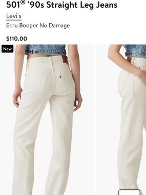 Levi's Straight Leg Jeans in Ecru
